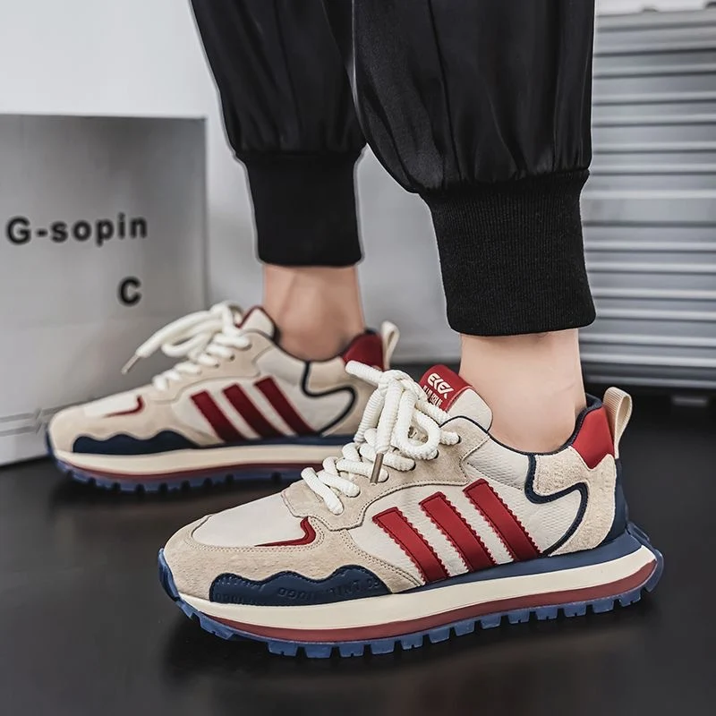 Herren Retro-Sneaker mit Wildleder-Overlays und gedämpfter Profilsohle Drune