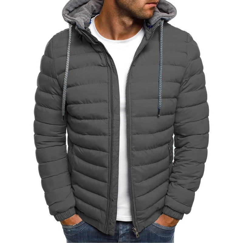 Herren Leichte Steppjacke mit abnehmbarer Kapuze Drune