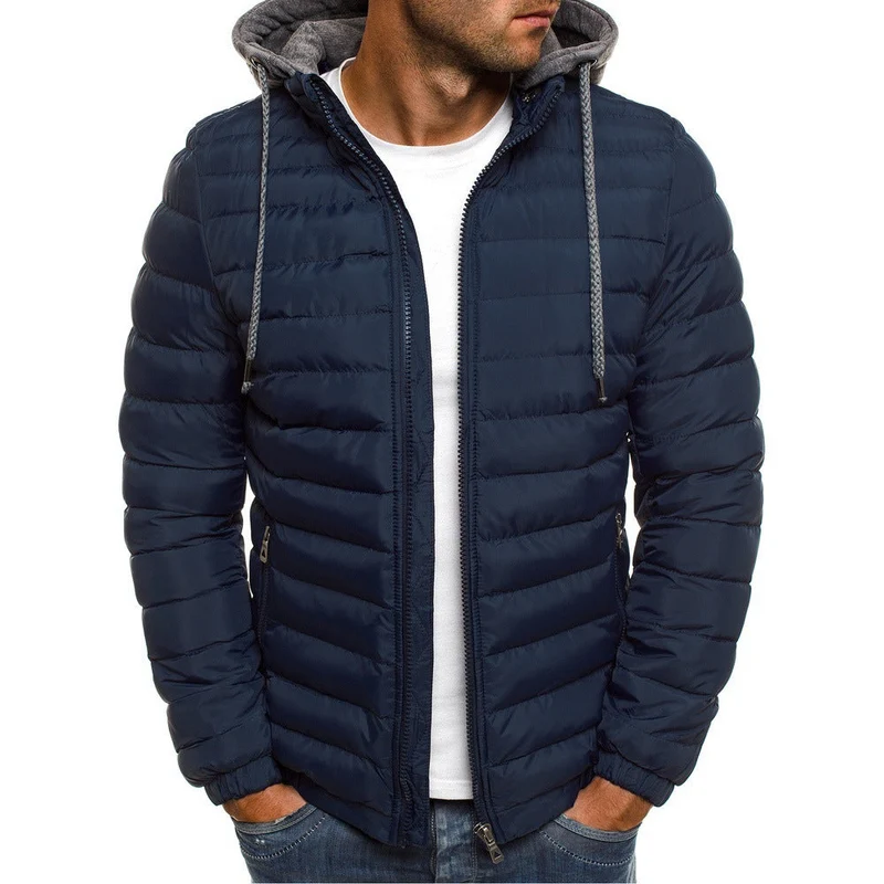 Herren Leichte Steppjacke mit abnehmbarer Kapuze Drune