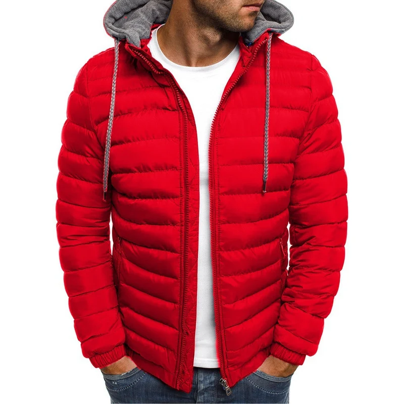 Herren Leichte Steppjacke mit abnehmbarer Kapuze Drune