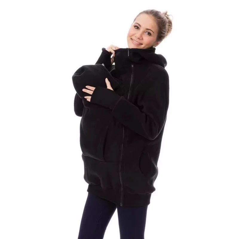 Damen kuscheliger Tragepullover mit integriertem Baby-Einsatz Drune