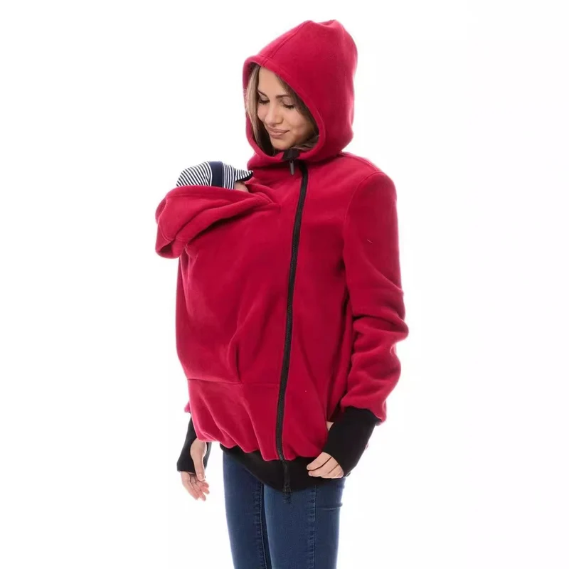 Damen kuscheliger Tragepullover mit integriertem Baby-Einsatz Drune