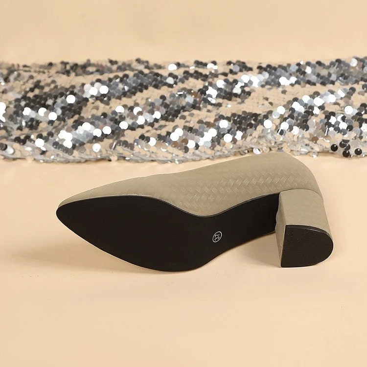 Damen Elegante Absatzschuhe mit tastbarem Zopfdesign Drune
