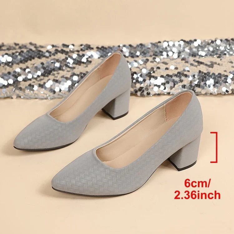 Damen Elegante Absatzschuhe mit tastbarem Zopfdesign Drune