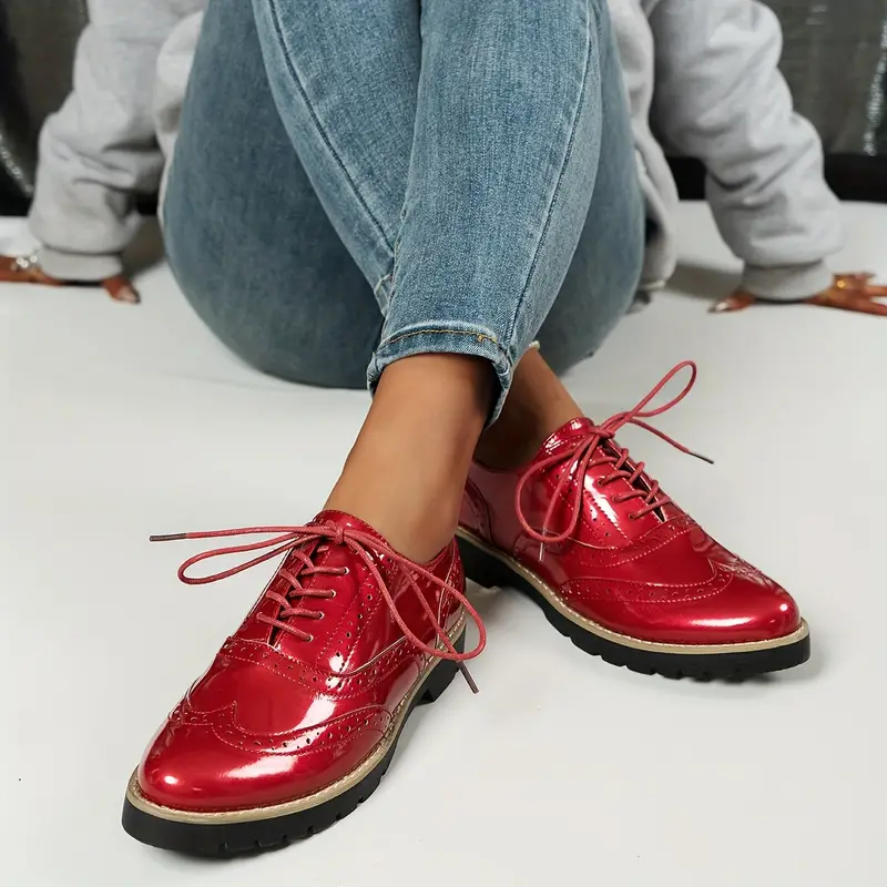 Glänzende Lederschuhe Drune