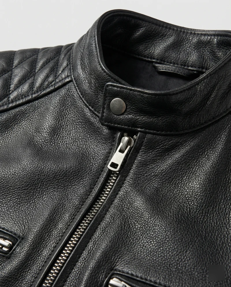 Drune | Bikerjacke Im Klassischen Moto-Style - Schmal Geschnittene Modische Übergangsjacke für Freizeit und Alltag