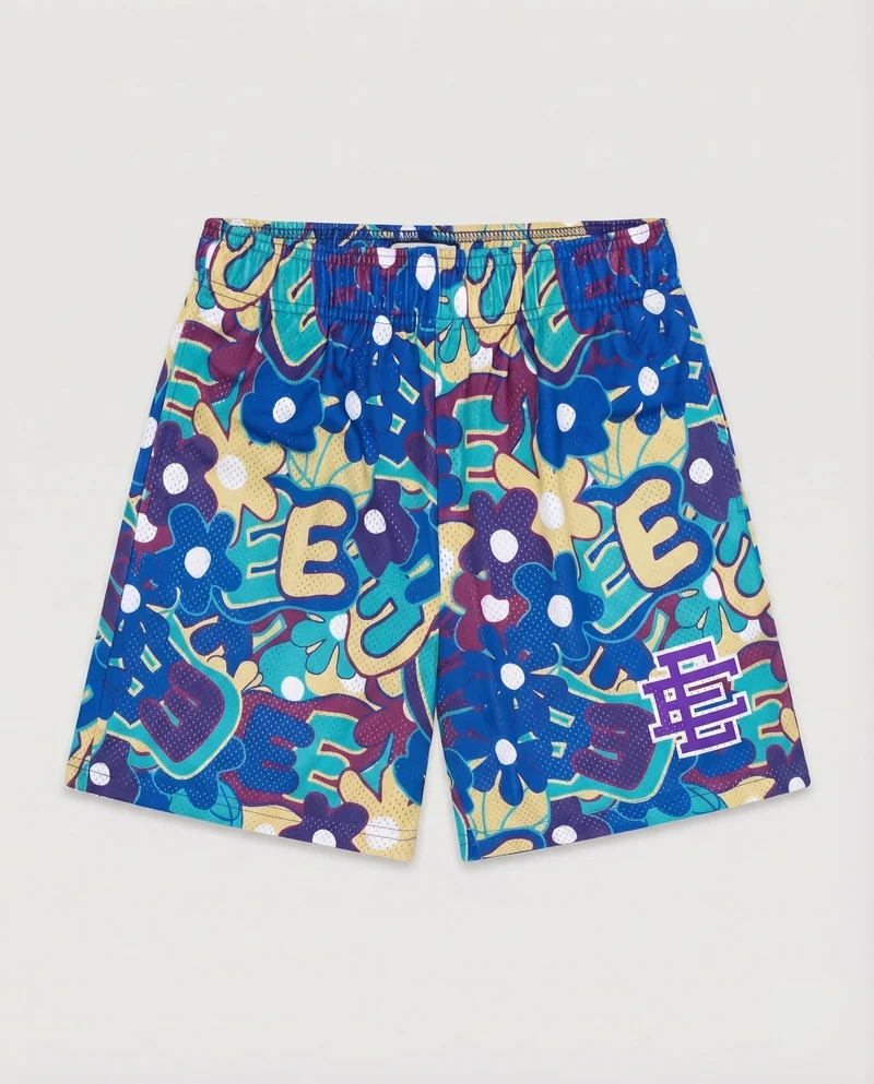 Damen Lounge-Shorts Logomuster Elastikbund Logo-Patch