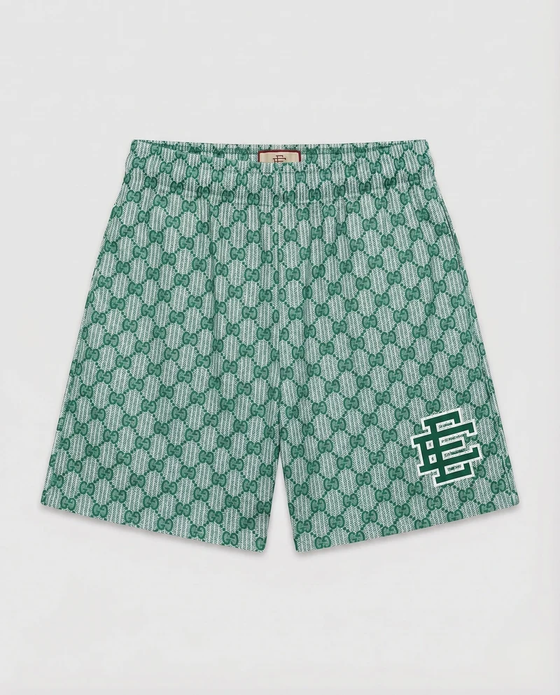 Damen Lounge-Shorts Logomuster Elastikbund Logo-Patch