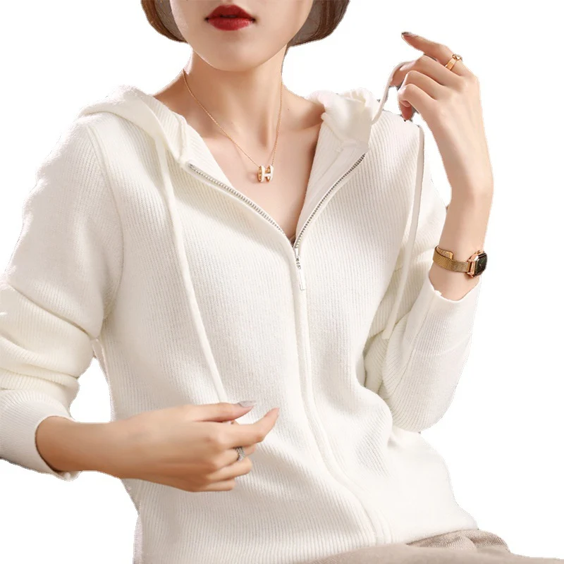 Damen Kuschelige Kapuzenjacke aus weichem Strick Drune