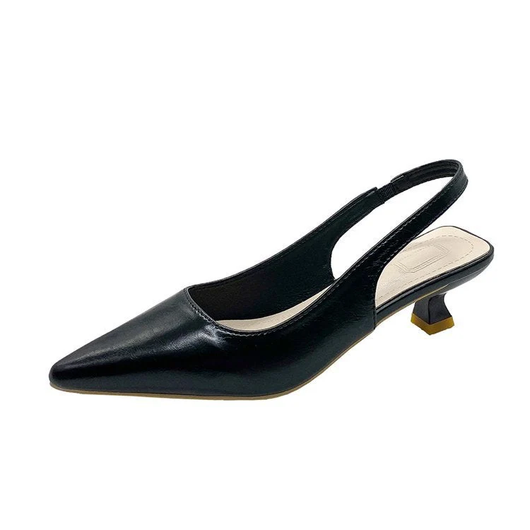 Damen Slingback-Pumps mit spitzer Zehenpartie und modischem Blockabsatz Drune