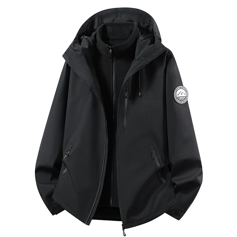Damen sportive Regenjacke mit herausnehmbarem Fleece-Innenlayer und verstellbarer Kapuze Drune