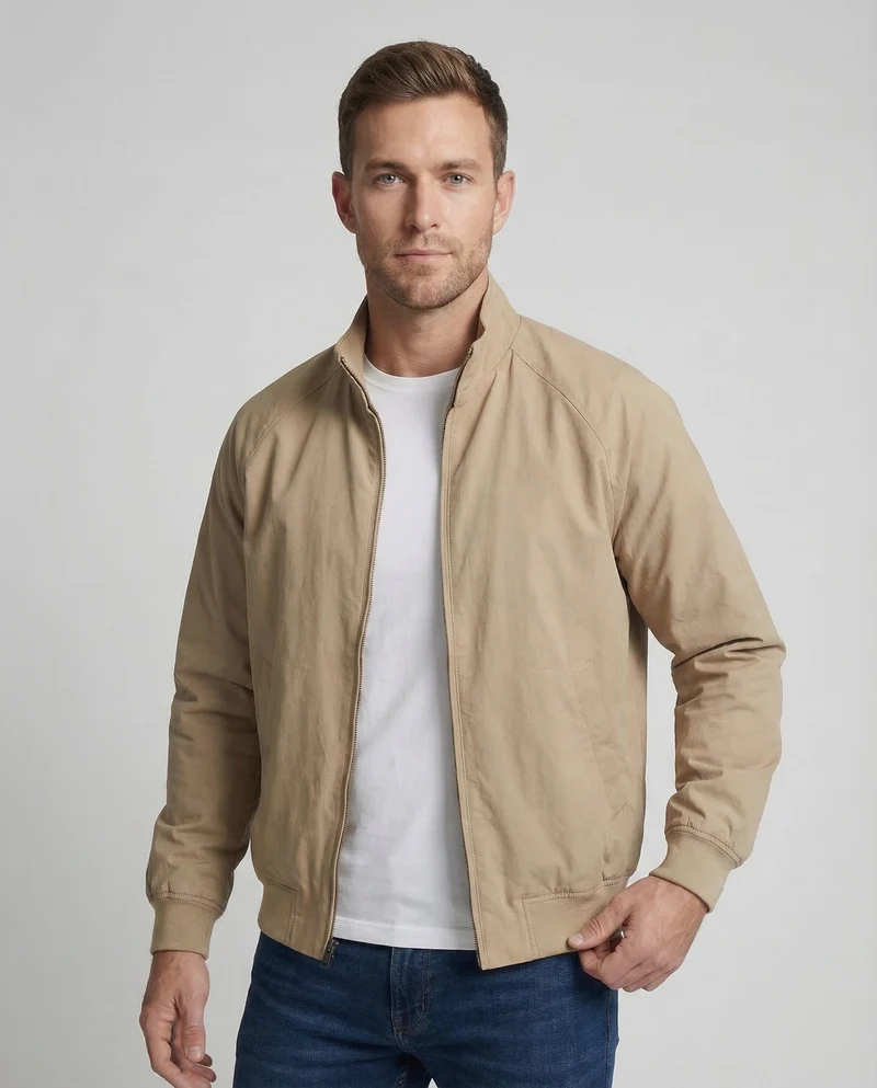 Herren Harringtonjacke Nylon Leicht