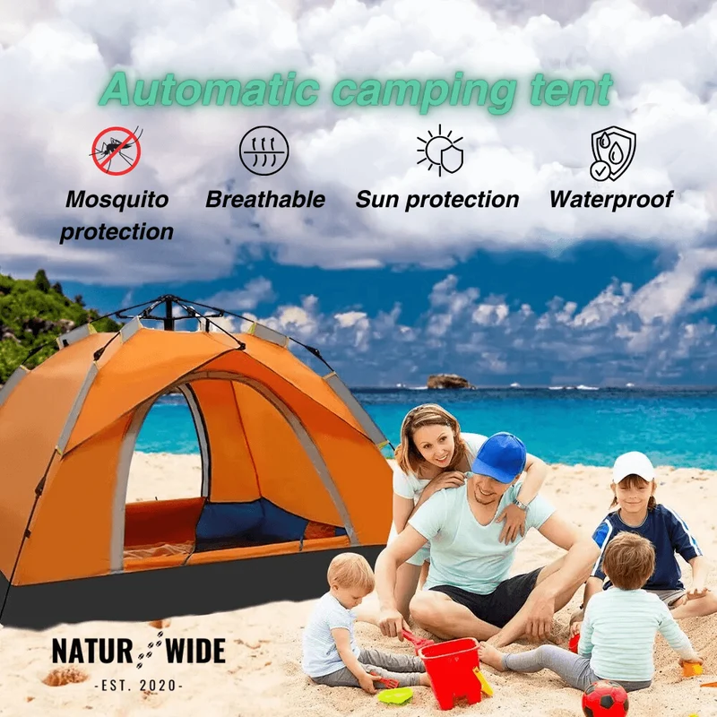 Naturwide Outdoor Tent – Automatic Setup in 3 Seconds