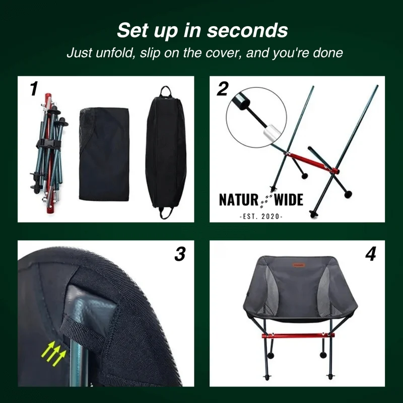 Naturwide Folding Chair Pro – Your Comfortable Companion on the Go