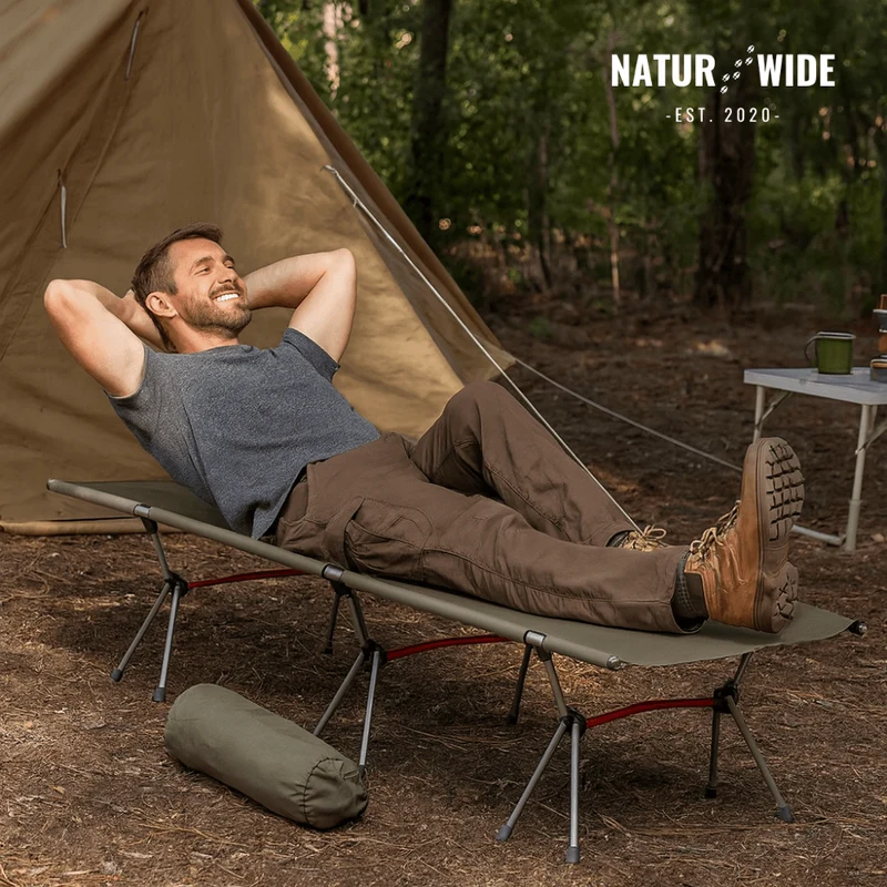 Naturwide Outdoor Camping Cot – Ultralight & Foldable
