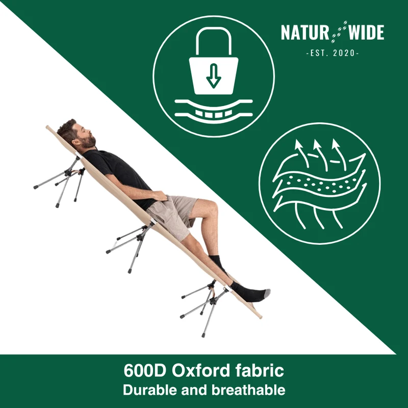 Naturwide Outdoor Camping Cot – Ultralight & Foldable