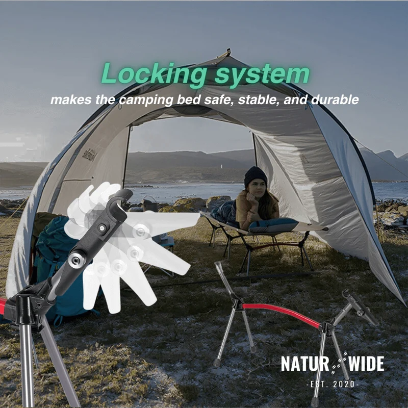 Naturwide Outdoor Camping Cot – Ultralight & Foldable