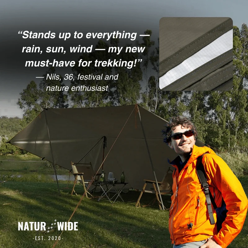 Versatile Sun and Rain Protection Tarp