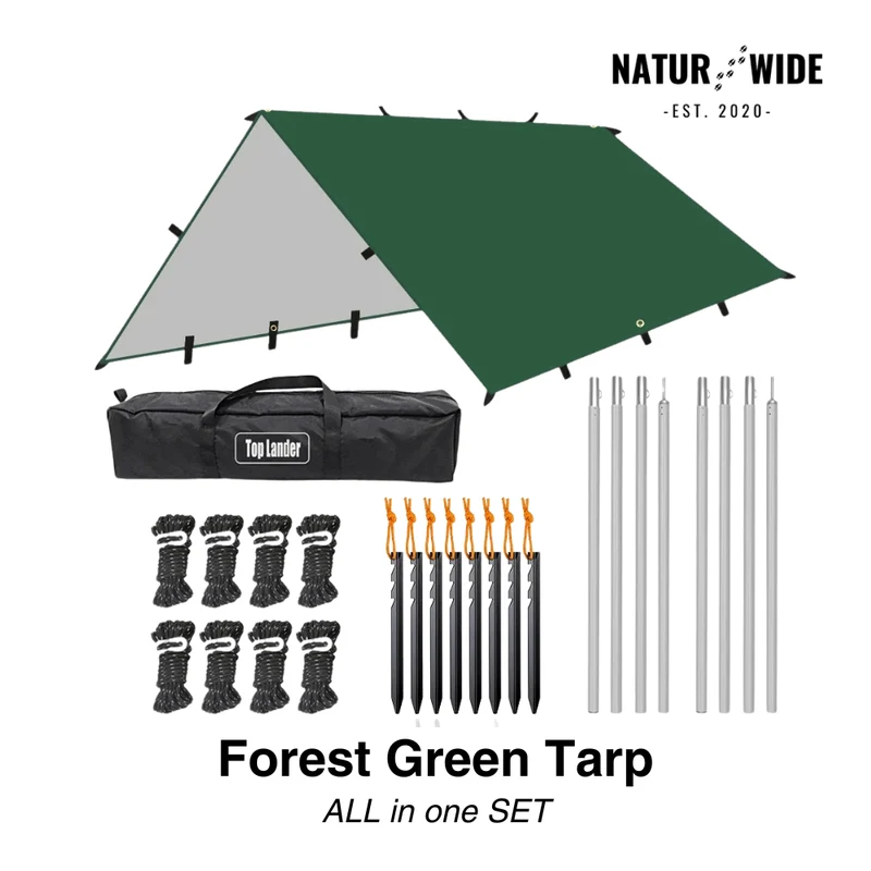 Versatile Sun and Rain Protection Tarp
