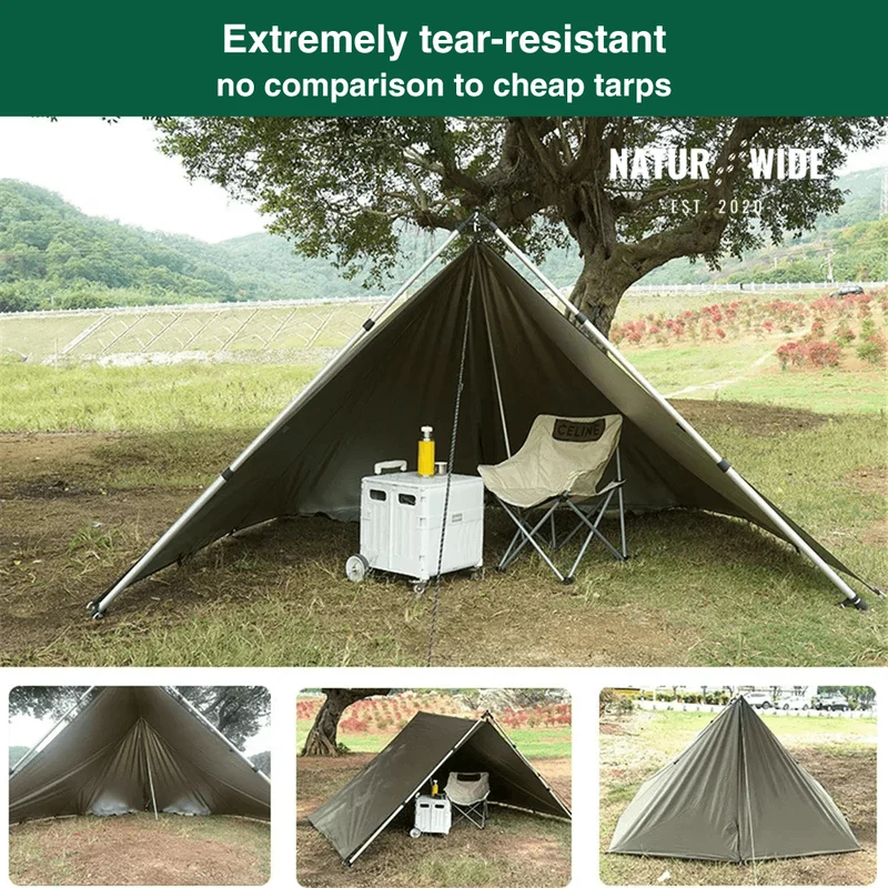 Versatile Sun and Rain Protection Tarp