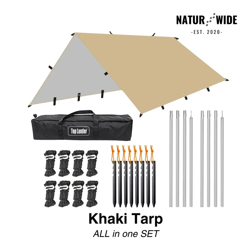 Versatile Sun and Rain Protection Tarp