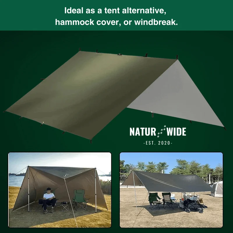 Versatile Sun and Rain Protection Tarp