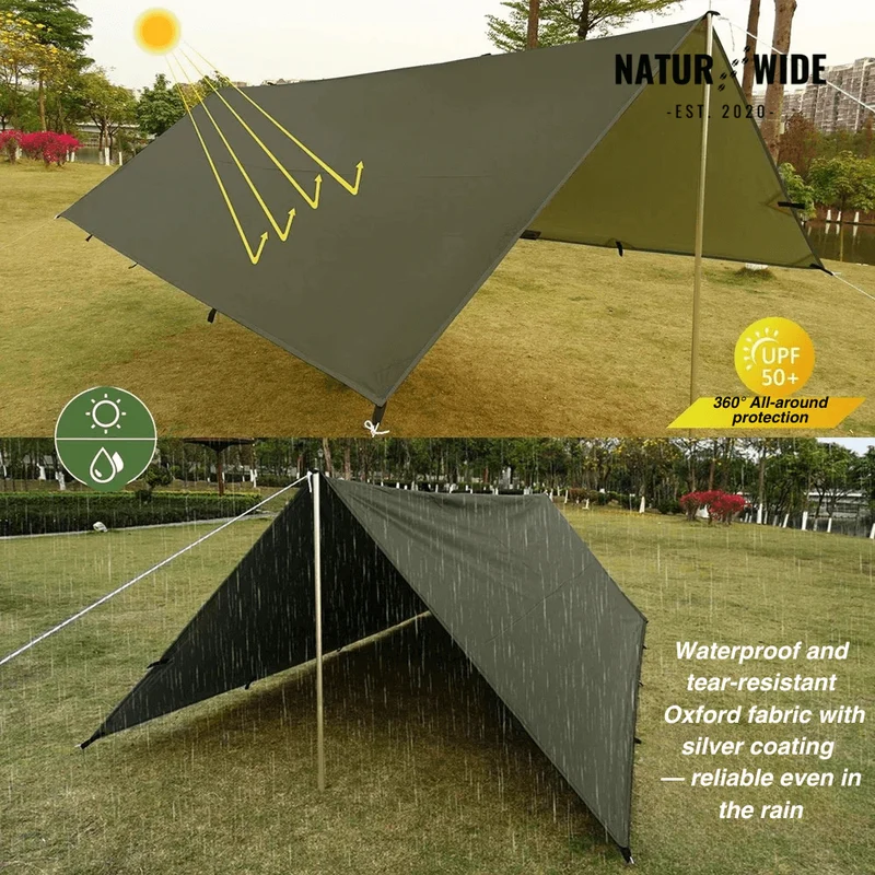 Versatile Sun and Rain Protection Tarp