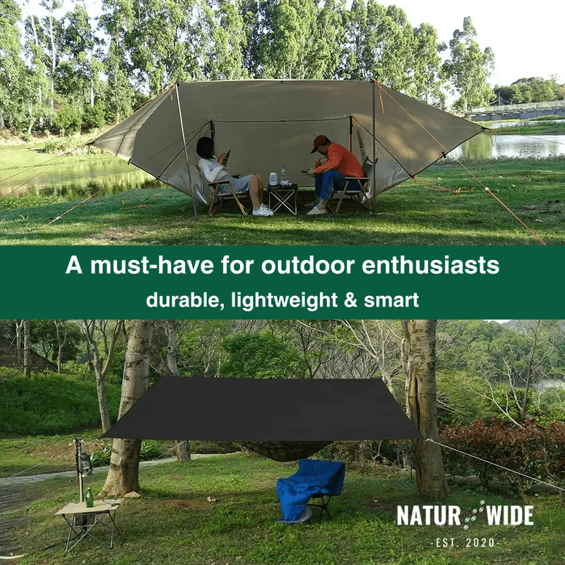 Versatile Sun and Rain Protection Tarp