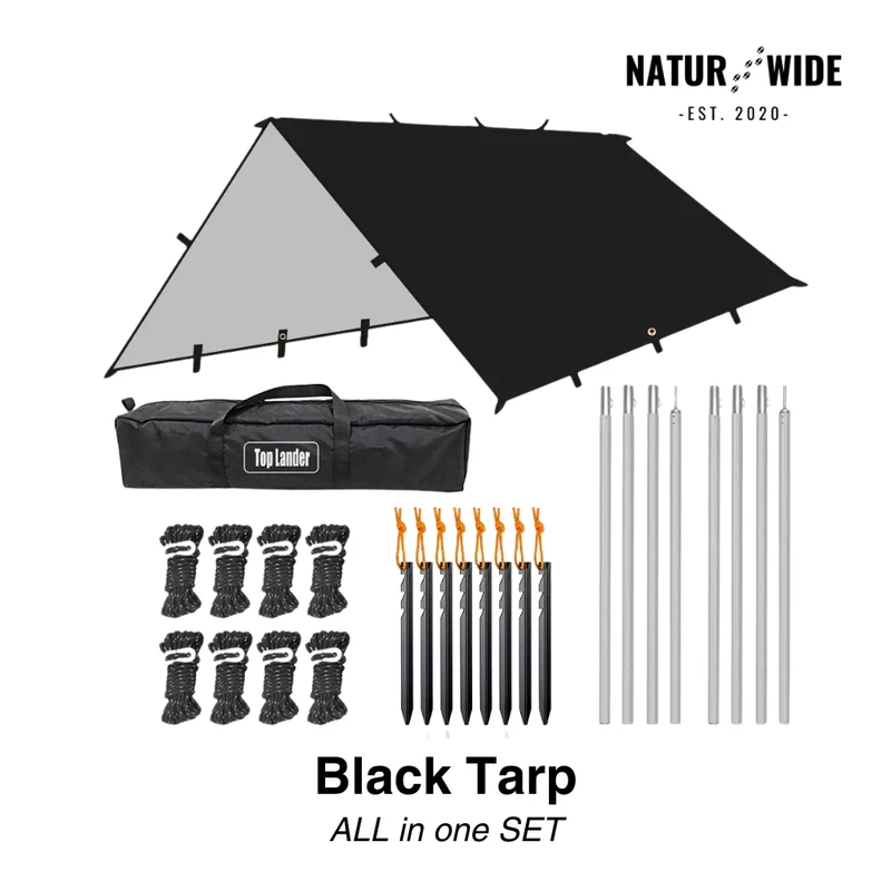 Versatile Sun and Rain Protection Tarp