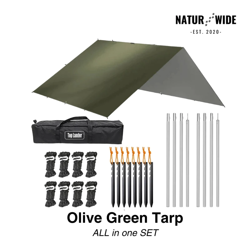 Versatile Sun and Rain Protection Tarp