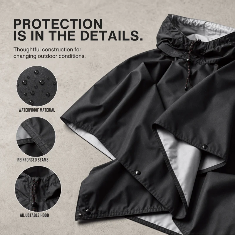 3-in-1 Rain Poncho – Protection for Any Weather