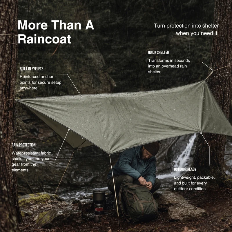 3-in-1 Rain Poncho – Protection for Any Weather