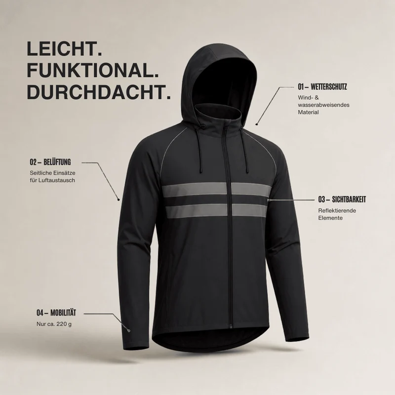 Ultraleichte Regenjacke Pro