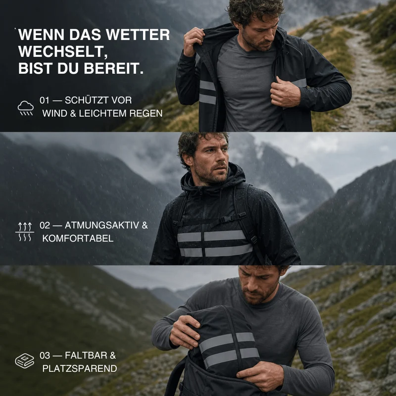 Ultraleichte Regenjacke Pro