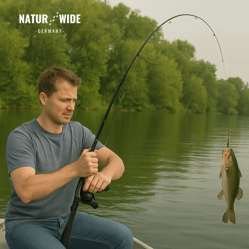 5-teiliges Angelset – Teleskoprute & Baitcaster-Rolle für Karpfen & Raubfische