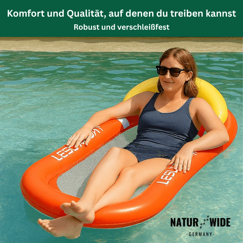 Aufblasbare Wasserhängematte – Luftmatratze für Strand & Party