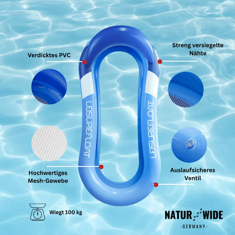 Aufblasbare Wasserhängematte – Luftmatratze für Strand & Party