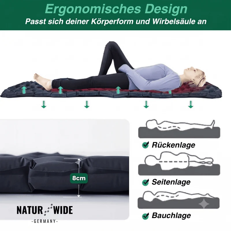 Ultraleichte Isomatte ohne Kopfstütze – Ideal für jedes Abenteuer unterwegs