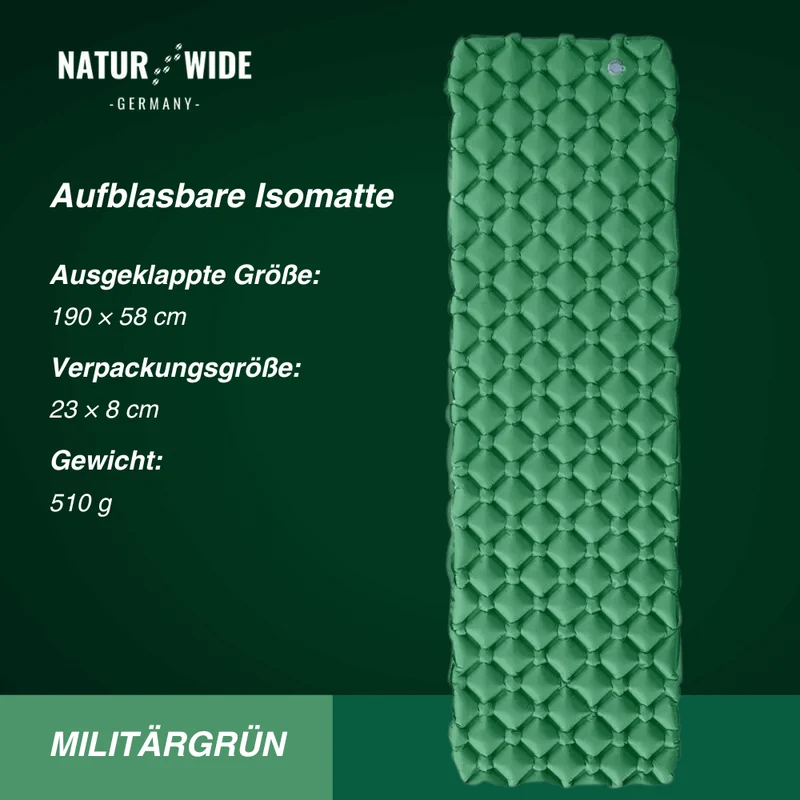 Ultraleichte Isomatte ohne Kopfstütze – Ideal für jedes Abenteuer unterwegs