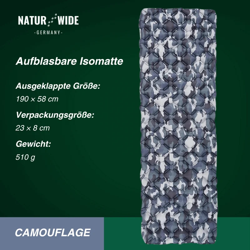 Ultraleichte Isomatte ohne Kopfstütze – Ideal für jedes Abenteuer unterwegs