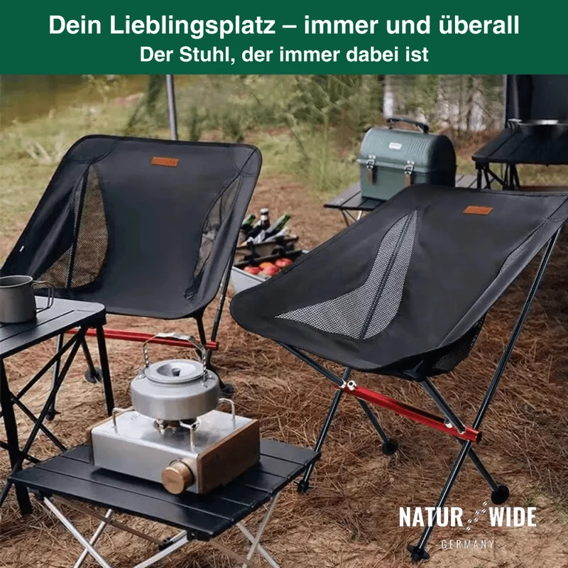 Naturwide Faltstuhl Pro – Dein komfortabler Begleiter für unterwegs
