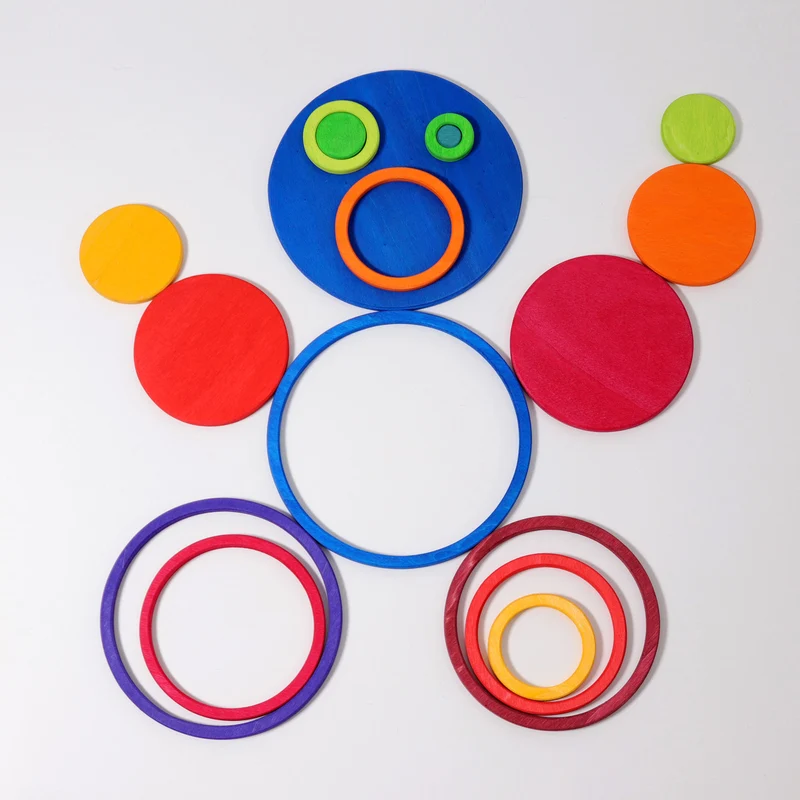 Konzentrische Kreise und Ringe Bunt | Grimms