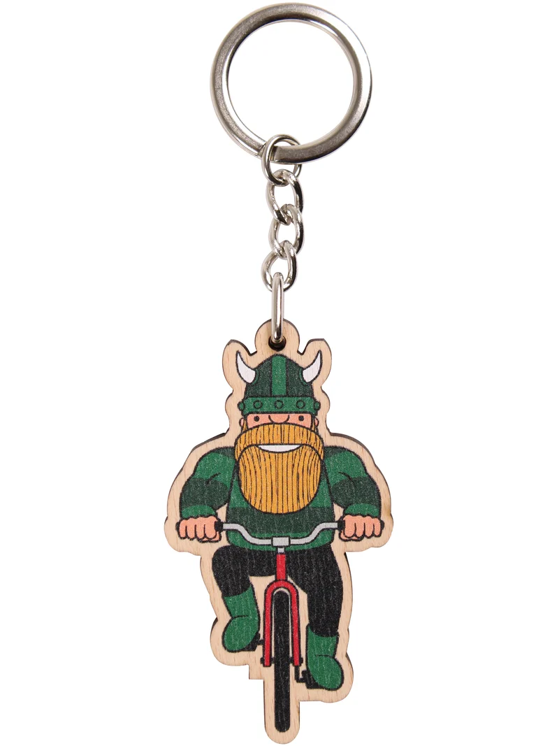 ESS - Wood Keyring Viking