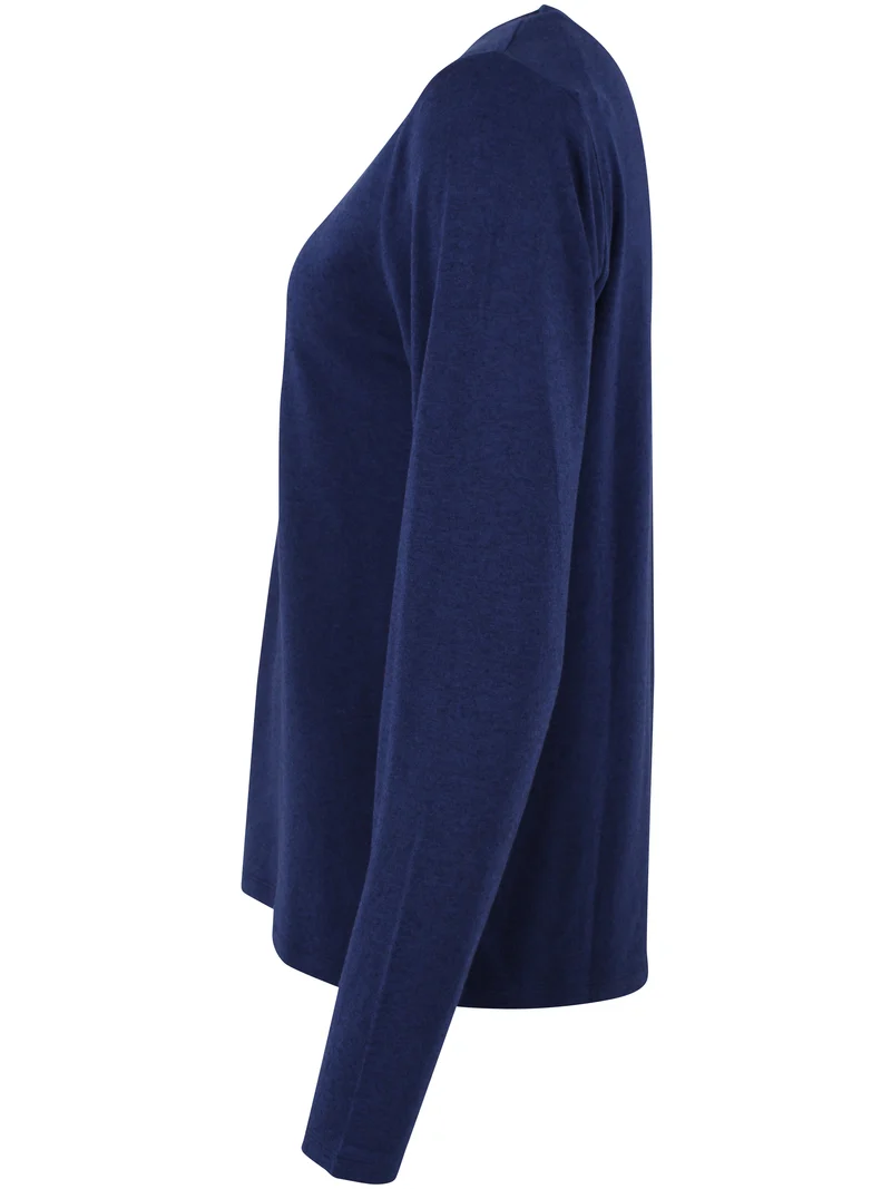 Danemerry Wool LS Tee Deep Blue