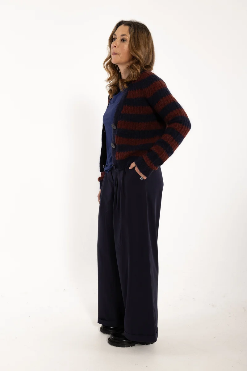 Danowl Smooth Viscose Pants Dark Navy