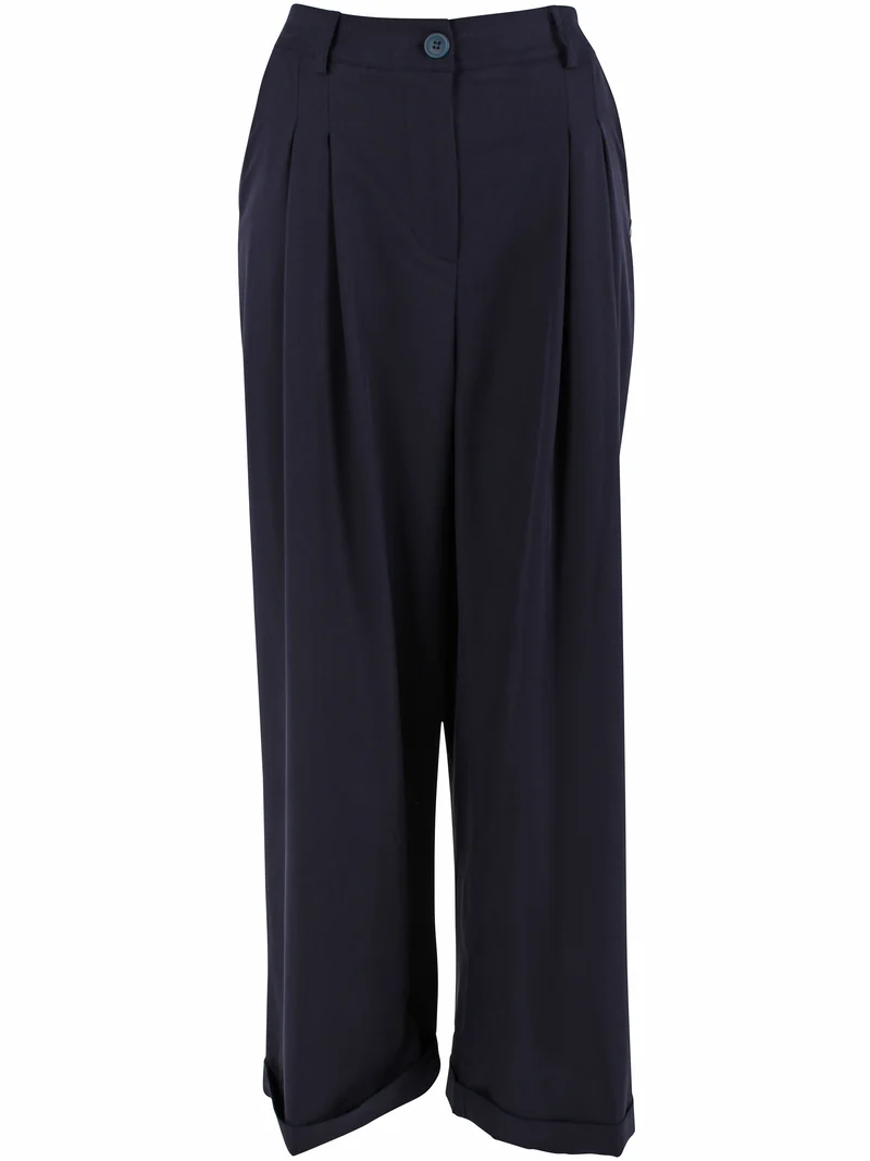 Danowl Smooth Viscose Pants Dark Navy