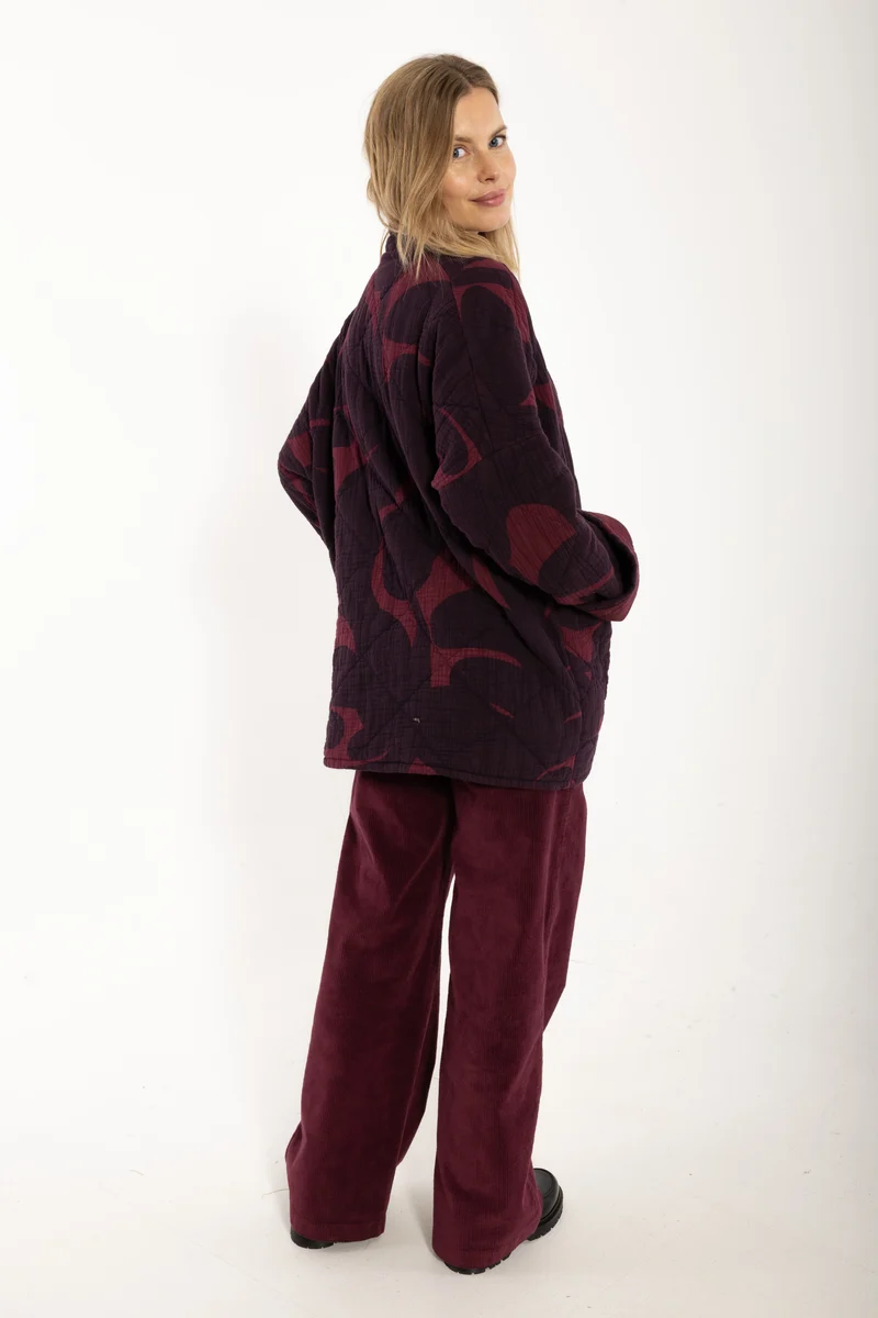 Danekatrin Quilt AOP Jacket Dark Wine/Dark Cherry TROPS