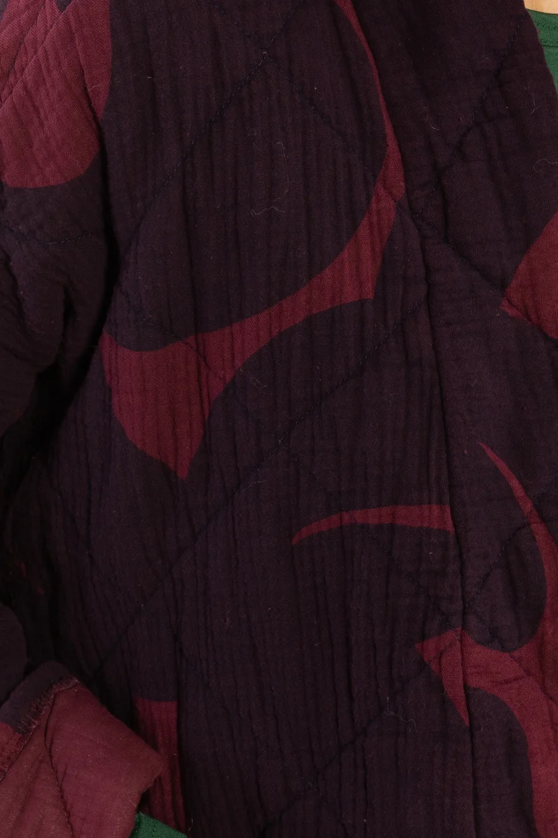 Danekatrin Quilt AOP Jacket Dark Wine/Dark Cherry TROPS
