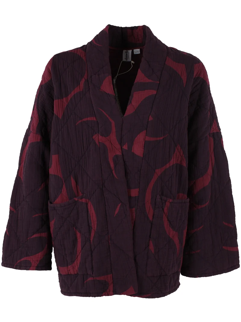 Danekatrin Quilt AOP Jacket Dark Wine/Dark Cherry TROPS