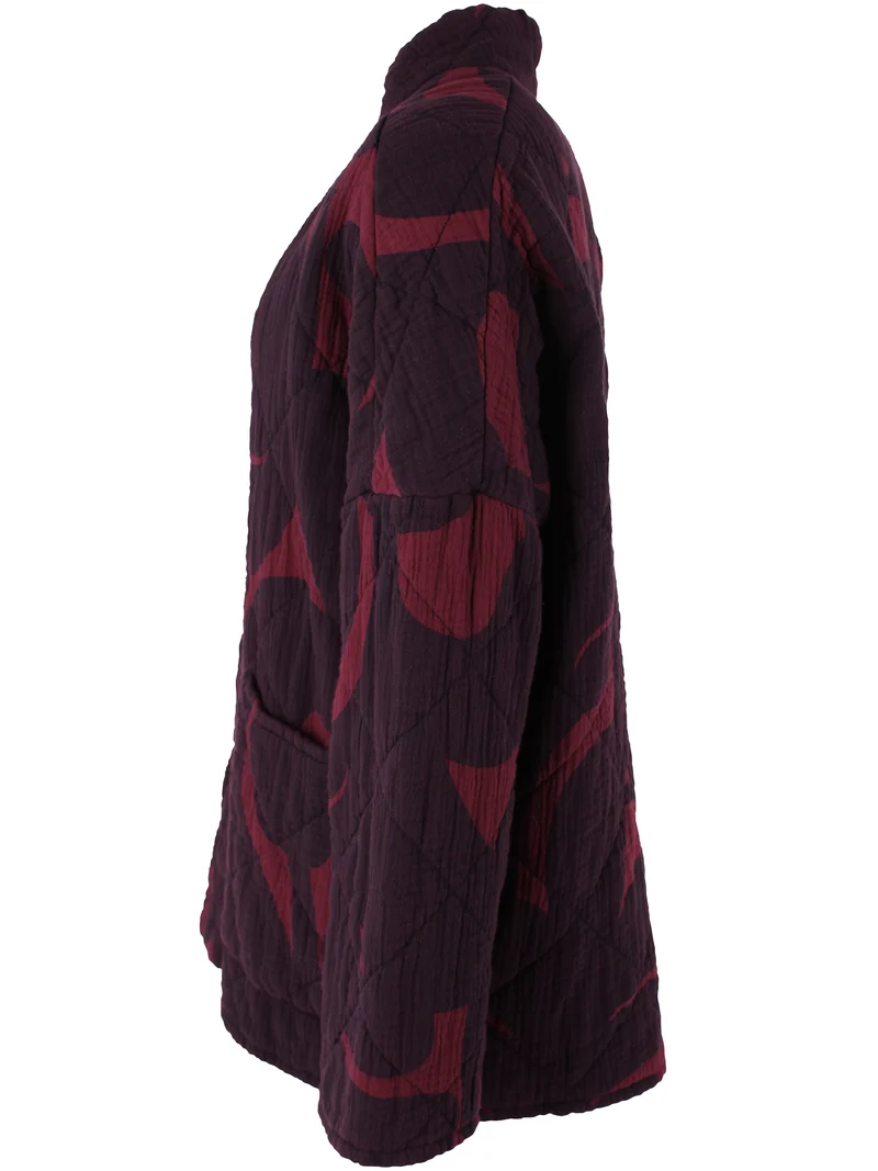 Danekatrin Quilt AOP Jacket Dark Wine/Dark Cherry TROPS